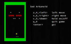 sed -f arkanoid.sed