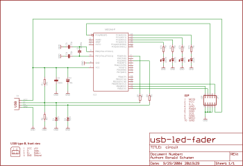 The circuit contains only a few standard components. There's no special USB-chip involved.